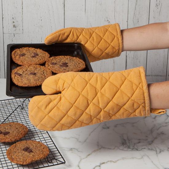 Now Designs Ochre Heirloom Stonewash Oven Mitt