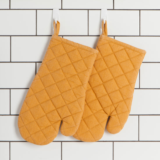 Now Designs Ochre Heirloom Stonewash Oven Mitt