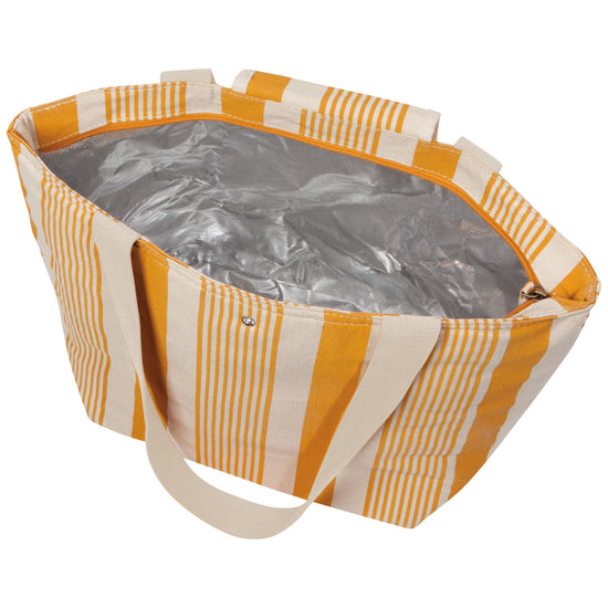 Now Designs Ochre Stripe Fold-Up Fresh Tote