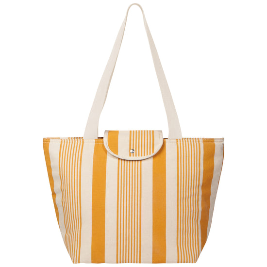 now designs Ochre Stripe Fold-Up Fresh Tote