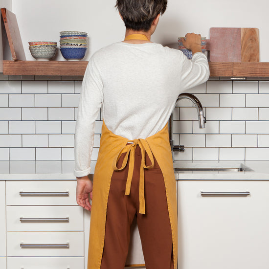 Now Designs Ochre Yellow Stonewash Apron