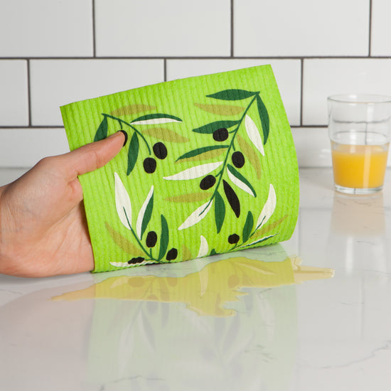 Now Designs Olives Swedish Sponge Cloth