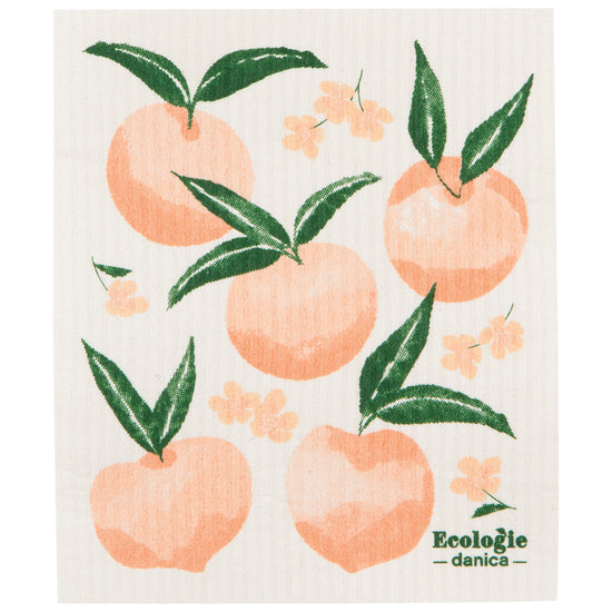 now designs Peaches Swedish Dishcloth