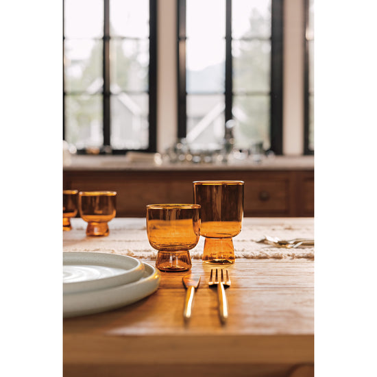 Now Designs Pedestal Glass 7 Oz - Amber