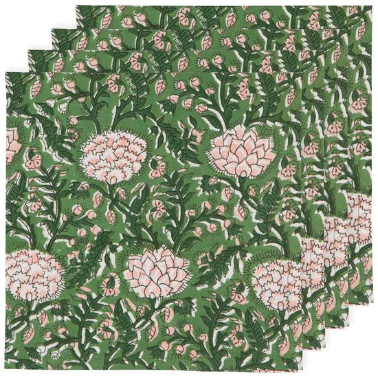 now designs Peony Block Print Napkins Set of 4