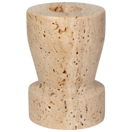 now designs Petra Travertine Candle Holder 3 inch