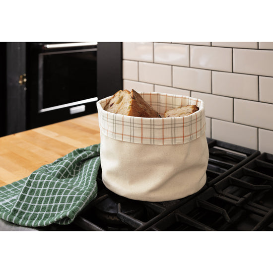Now Designs Plaid Canvas Bread Basket