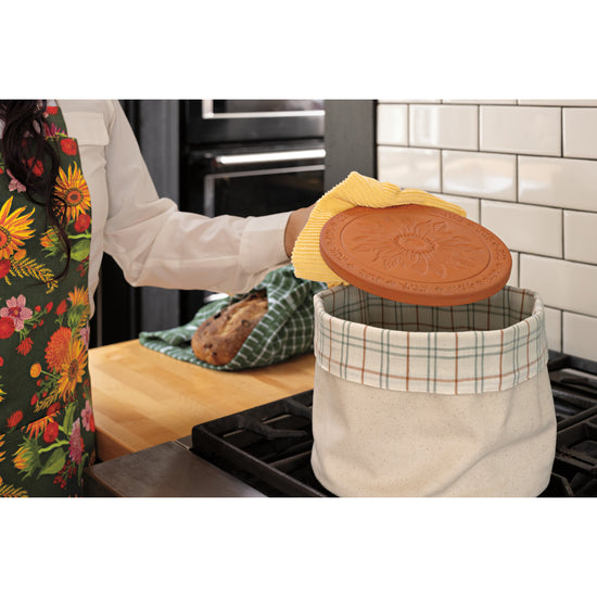 Now Designs Plaid Canvas Bread Basket