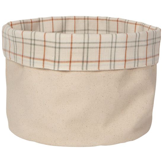 now designs Plaid Canvas Bread Basket