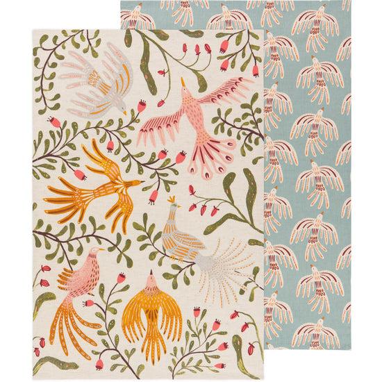 now designs Plume Linen Cotton Dishtowels Set of 2