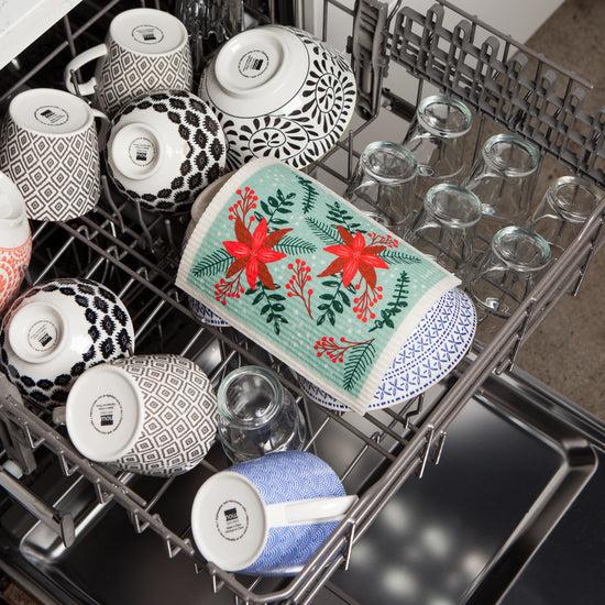 Now Designs Poinsettia Swedish Sponge Cloth