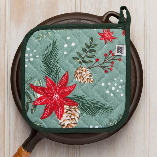 Now Designs Pointsettia Chef Quilted Potholder
