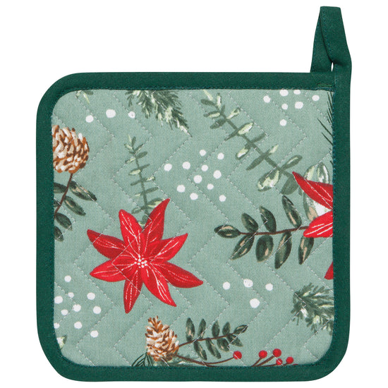 now designs Pointsettia Chef Quilted Potholder