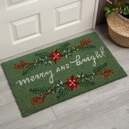 Now Designs Pointsettia Coir Fibre Doormat
