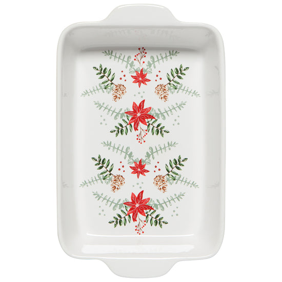 Now Designs Pointsettia Decal Baking Dish