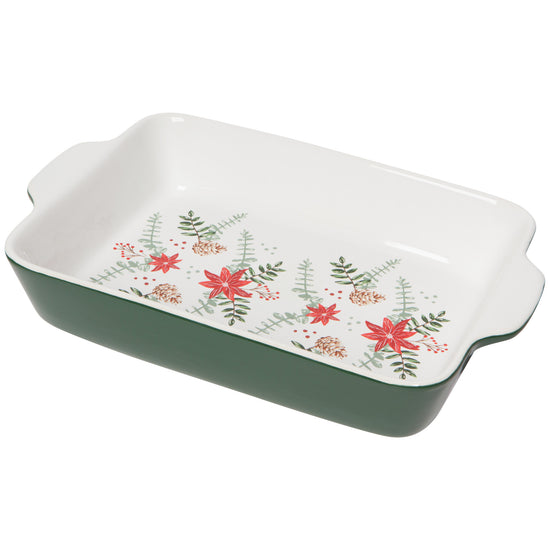 now designs Pointsettia Decal Baking Dish