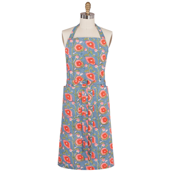 now designs Poppy Block Print Apron