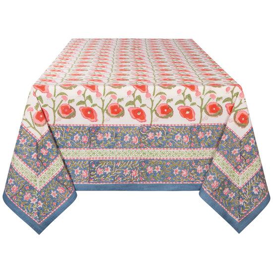 now designs Poppy Block Print Tablecloth