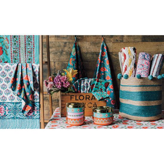 Now Designs Poppy Print Block Dishtowel