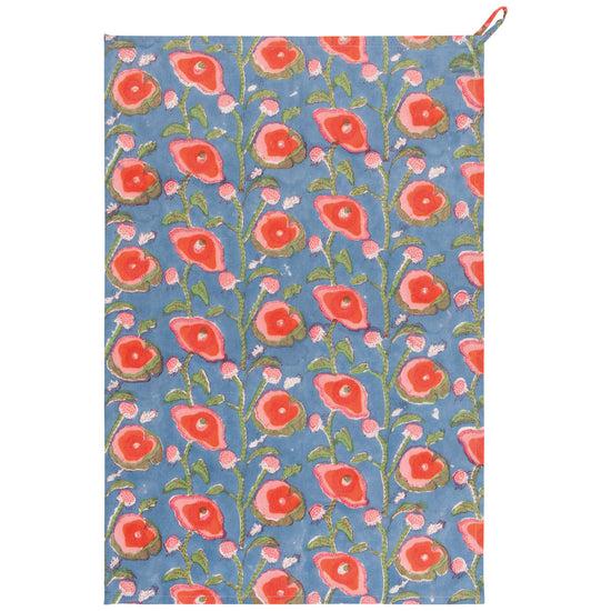 now designs Poppy Print Block Dishtowel