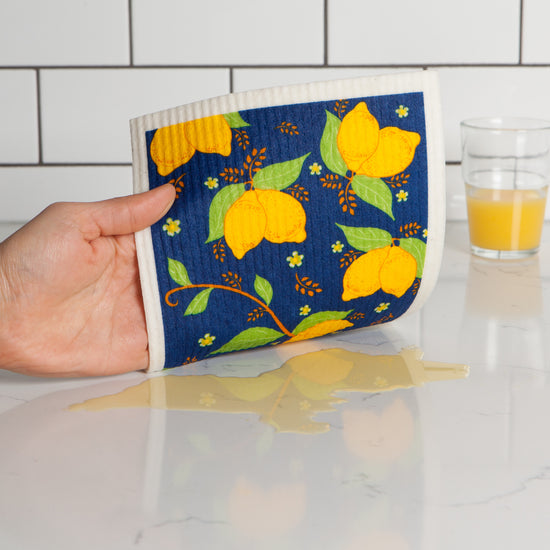 Now Designs Provencal Lemons Swedish Sponge Cloth