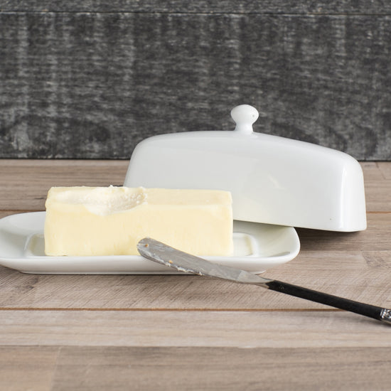 Now Designs Rectangular Butter Dish White