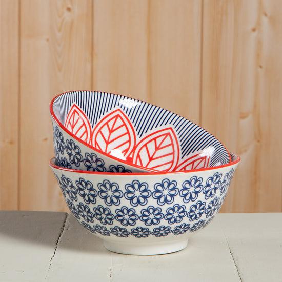 Now Designs Red Floral 6 Inch Stamped Bowl