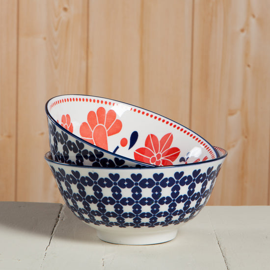 Now Designs Red Navy Bird 6 Inch Stamped Bowl