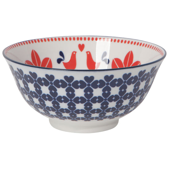now designs Red Navy Bird 6 inch Stamped Bowl