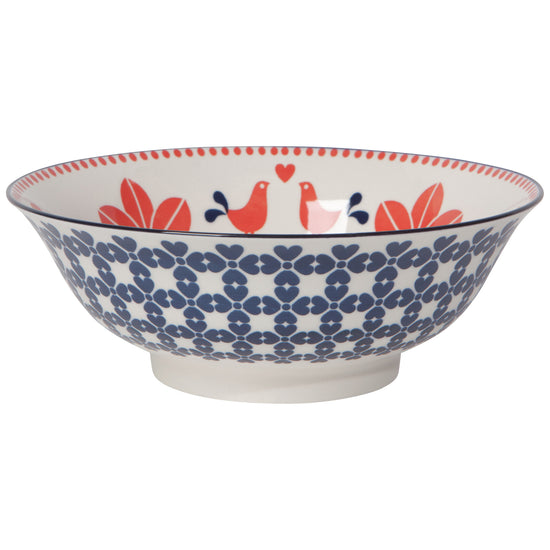 now designs Red Navy Bird Stamped 8 inch Bowl