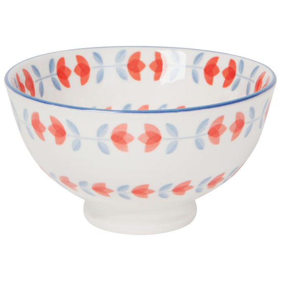 now designs Red Tulip Stamped Bowl 4 inch