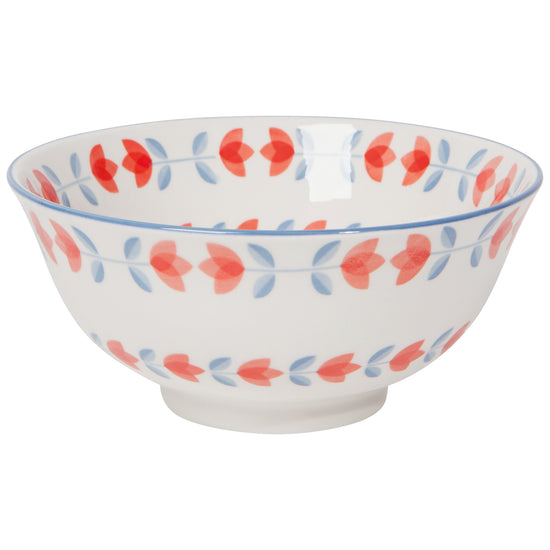 now designs Red Tulip Stamped Bowl 6 inch