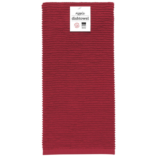 Now Designs Ripple Carmine Red Dishtowel