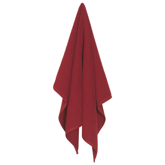 now designs Ripple Carmine Red Dishtowel
