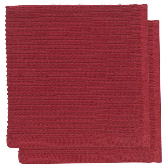 now designs Ripple Dishcloths Carmine Red Set of 2