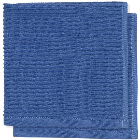 now designs Ripple Dishcloths Royal Blue Set of 2