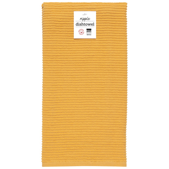 Now Designs Ripple Honey Yellow Dishtowel