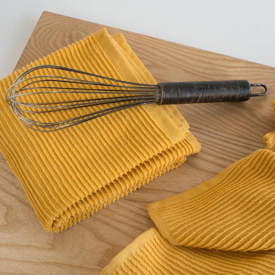 Now Designs Ripple Honey Yellow Dishtowel
