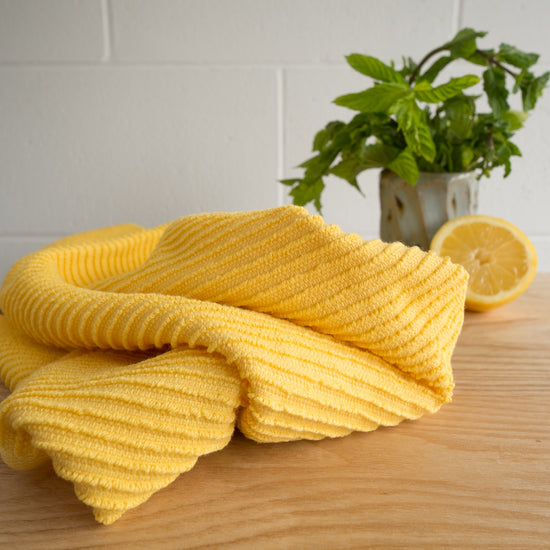Now Designs Ripple Lemon Yellow Dishtowel