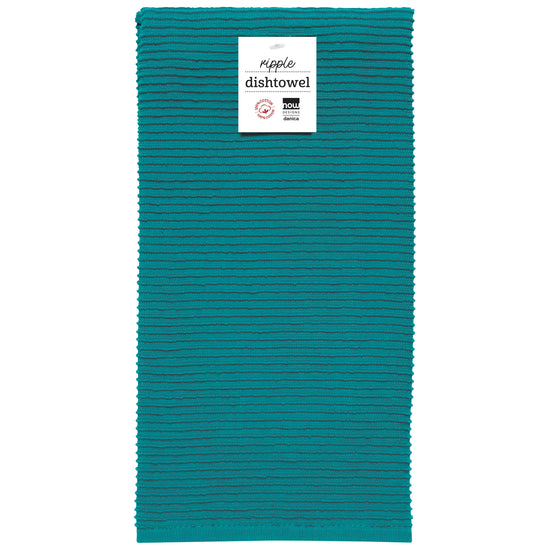 Now Designs Ripple Peacock Green Dishtowel