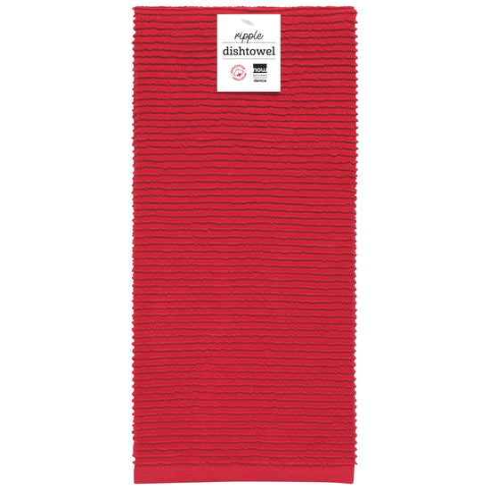 Now Designs Ripple Red Dishtowel