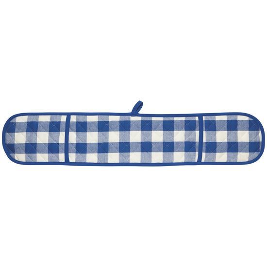 Now Designs Royal Blue Check Double Oven Mitt