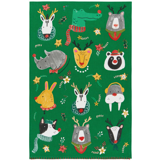 now designs Rudolph Imposter Christmas Dishtowel