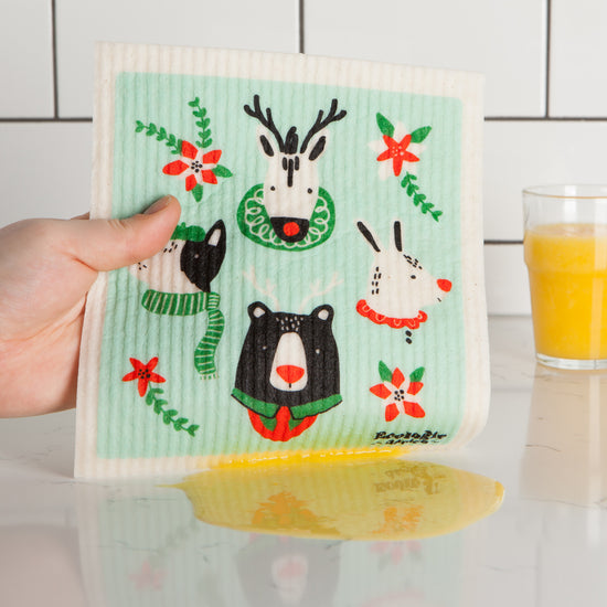 Now Designs Rudolph Imposter Swedish Sponge Cloth