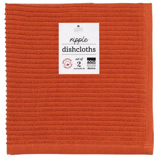 Now Designs Rust Ripple Dishcloths Set Of 2