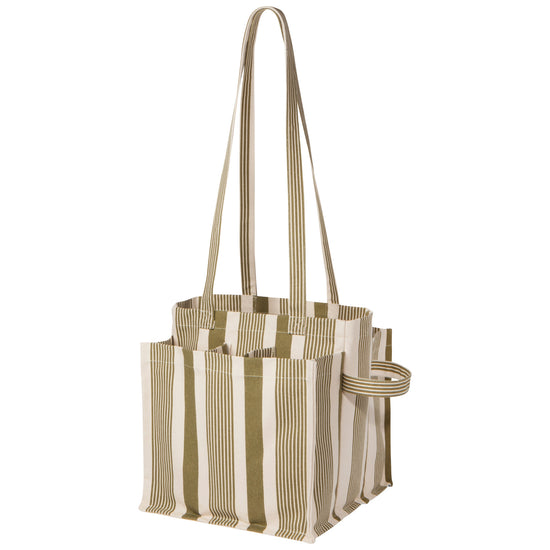 now designs Sage Stripe Shopping Tote