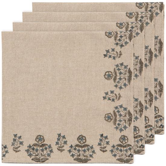 now designs Salvia Block Print Napkins Set of 4