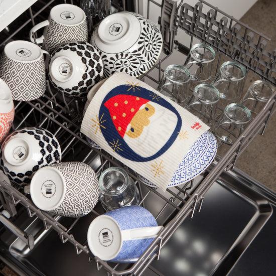 Now Designs Santa Ornament Swedish Sponge Cloth