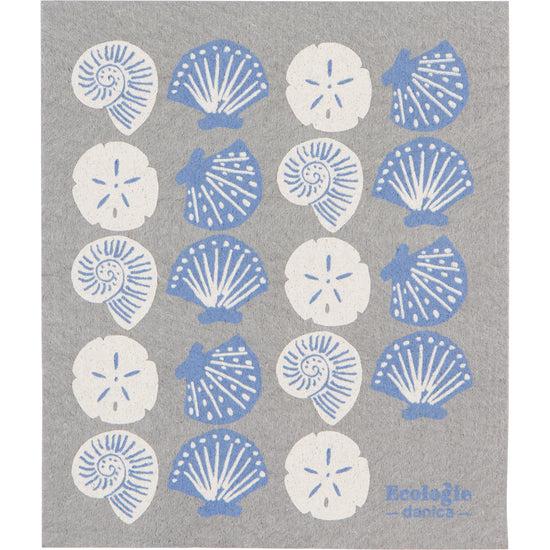 now designs Seaside Shells Swedish Sponge Cloth