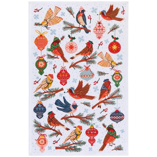 now designs Season's Tweetings Christmas Dishtowel